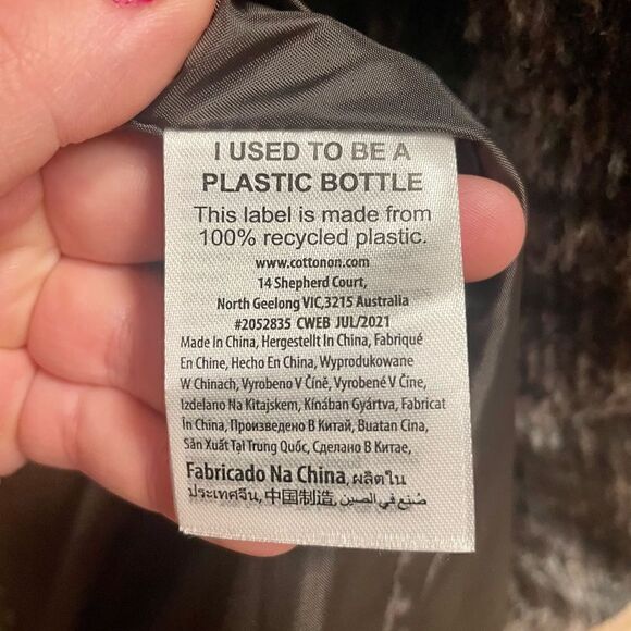 COTTON ON Long Oversized Plaid Coat Size L (AS IS) - Picture 11 of 16